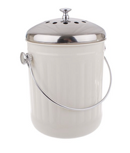 Load image into Gallery viewer, Appetito Round Metal 4.5 litre Compost Bin
