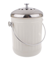 Load image into Gallery viewer, Appetito Round Metal 4.5 litre Compost Bin