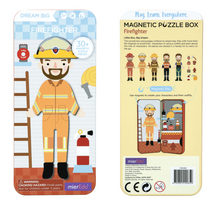 Load image into Gallery viewer, MierEdu - Travel Magnetic Puzzle Box - Dream Big Firefighter