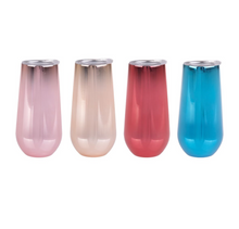 Load image into Gallery viewer, Oasis Insulated Champagne Flute 180ml - Mirror Sapphire