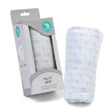 Load image into Gallery viewer, All4Ella Muslin Jersey Wrap  - Heart Blue