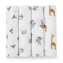 Load image into Gallery viewer, aden + anais - 4 Pack Classic Swaddle - Jungle Jam