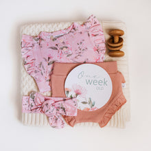 Load image into Gallery viewer, Snuggle Hunny Pink Wattle Short Sleeve Bodysuit