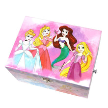 Load image into Gallery viewer, Pink Poppy - Princess Watercolour Luxury Musical Jewellery Box