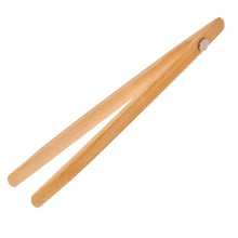 Load image into Gallery viewer, Appetito Bamboo Toast Tongs 20cm