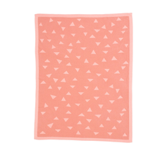Load image into Gallery viewer, All4Ella Knitted Blanket - Triangle Pink