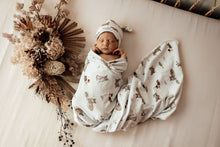 Load image into Gallery viewer, Snuggle Hunny Fox Baby Jersey Wrap & Beanie Set