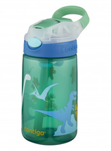 Load image into Gallery viewer, Contigo Gizmo Flip 'Autospout' Drink Bottle - 414ml - Green Jungle Dinosaur