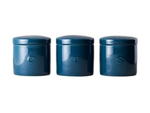 Load image into Gallery viewer, Epicurious Canister 600ml Set of 3 Teal Gift Boxed