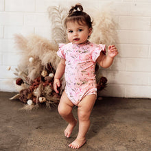 Load image into Gallery viewer, Snuggle Hunny Pink Wattle Short Sleeve Bodysuit