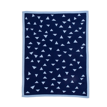 Load image into Gallery viewer, All4Ella Knitted Blanket - Triangle Blue