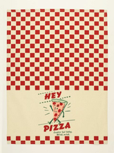 Load image into Gallery viewer, Blue Q Dish Towel - Hey Pizza.  Looking&#39; Hot Today. Wink, Wink.
