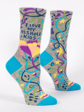 Load image into Gallery viewer, Blue Q Socks - I Love My Asshole Kids
