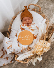 Load image into Gallery viewer, Snuggle Hunny Lion & Sunrise Gold Reversible Milestone Cards