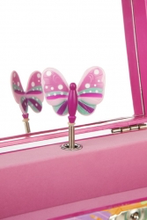 Load image into Gallery viewer, Pink Poppy Tropical Butterfly Music Jewellery Box