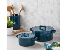 Load image into Gallery viewer, Epicurious Round Casserole 2.6L Teal Gift Boxed