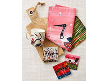 Load image into Gallery viewer, Melanie Hava Jugaig-Bana-Wabu Coaster 10cm - Brolgas' Symphony