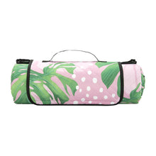 Load image into Gallery viewer, Picnic Mat - Monstera Pink
