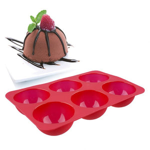 Daily Bake Silicone 6 Cup Dome Dessert Mould (66mm diameter x 40mm)