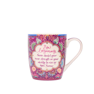Intrinsic Mug with Inspirational Quote - New Beginnings