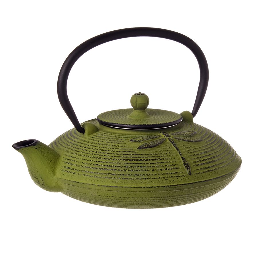 Teaology Cast Iron Tea Pot - 770ml - Dragonfly - Green