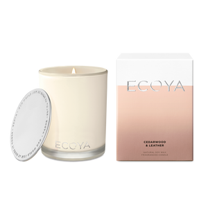 Ecoya Cedarwood and Leather Natural Soy Wax Candle