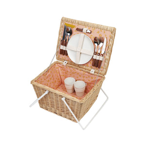 Sunnylife Small Picnic Basket - Call Of The Wild - Peachy Pink