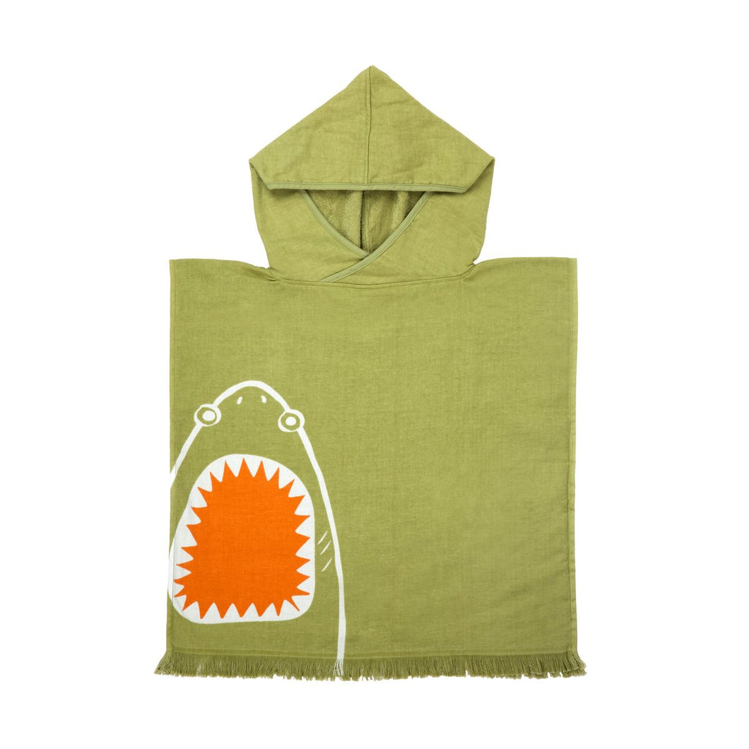 Sunnylife Beach Hooded Towel - Shark Attack