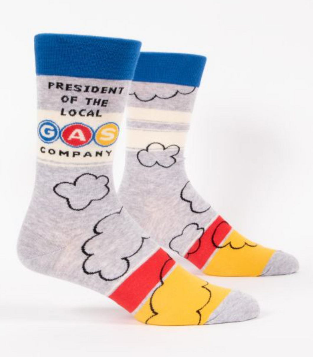 Blue Q Socks - President of the Local Gas Company