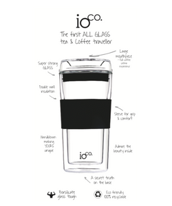 IOco 12oz All Glass Tea & Coffee Traveller
