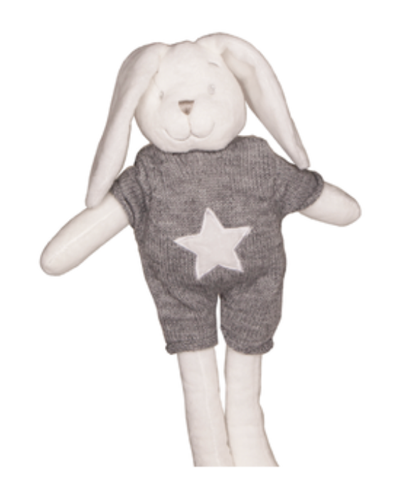 Gingerlilly Bunny With Grey Knit Top