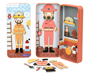 MierEdu - Travel Magnetic Puzzle Box - Dream Big Firefighter