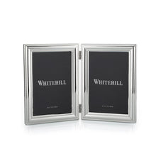 Load image into Gallery viewer, Whitehill Silver Plate Double Photo Frame - Bead
