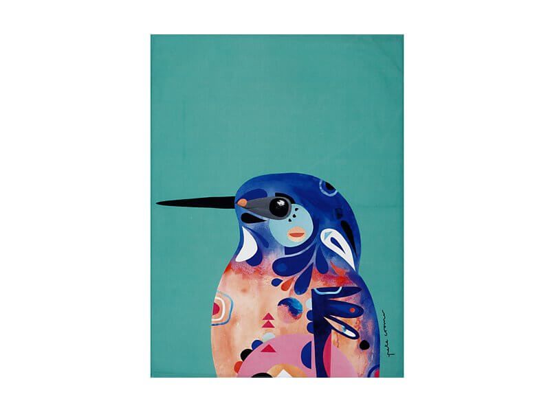 Pete Cromer Tea Towel 50x70cm - Kingfisher
