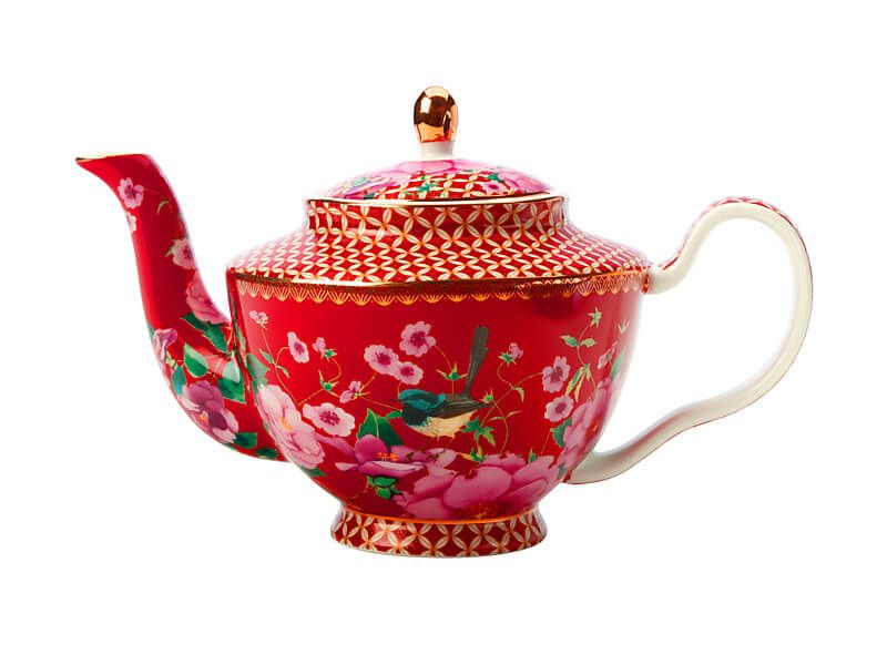 Maxwell & Williams Teas & C's Silk Road Cherry Red - Teapot with Infuser 500ml