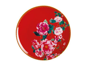 Maxwell & Williams Teas & C's Silk Road Cherry Red - Coupe Plate 19.5cm