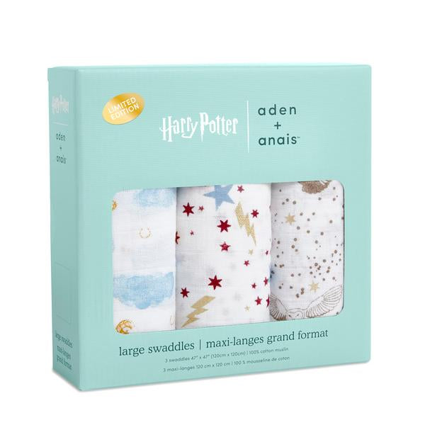 aden & anais - 3 Pack Classic Swaddle - Large Swaddles - Limited Edition Harry Potter