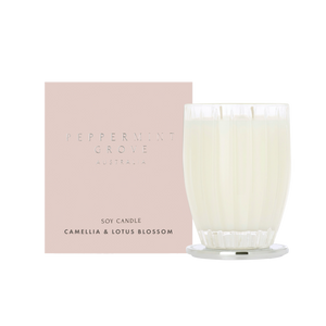 New Fragrance - Peppermint Grove Camellia & Lotus Blossom Soy Candle