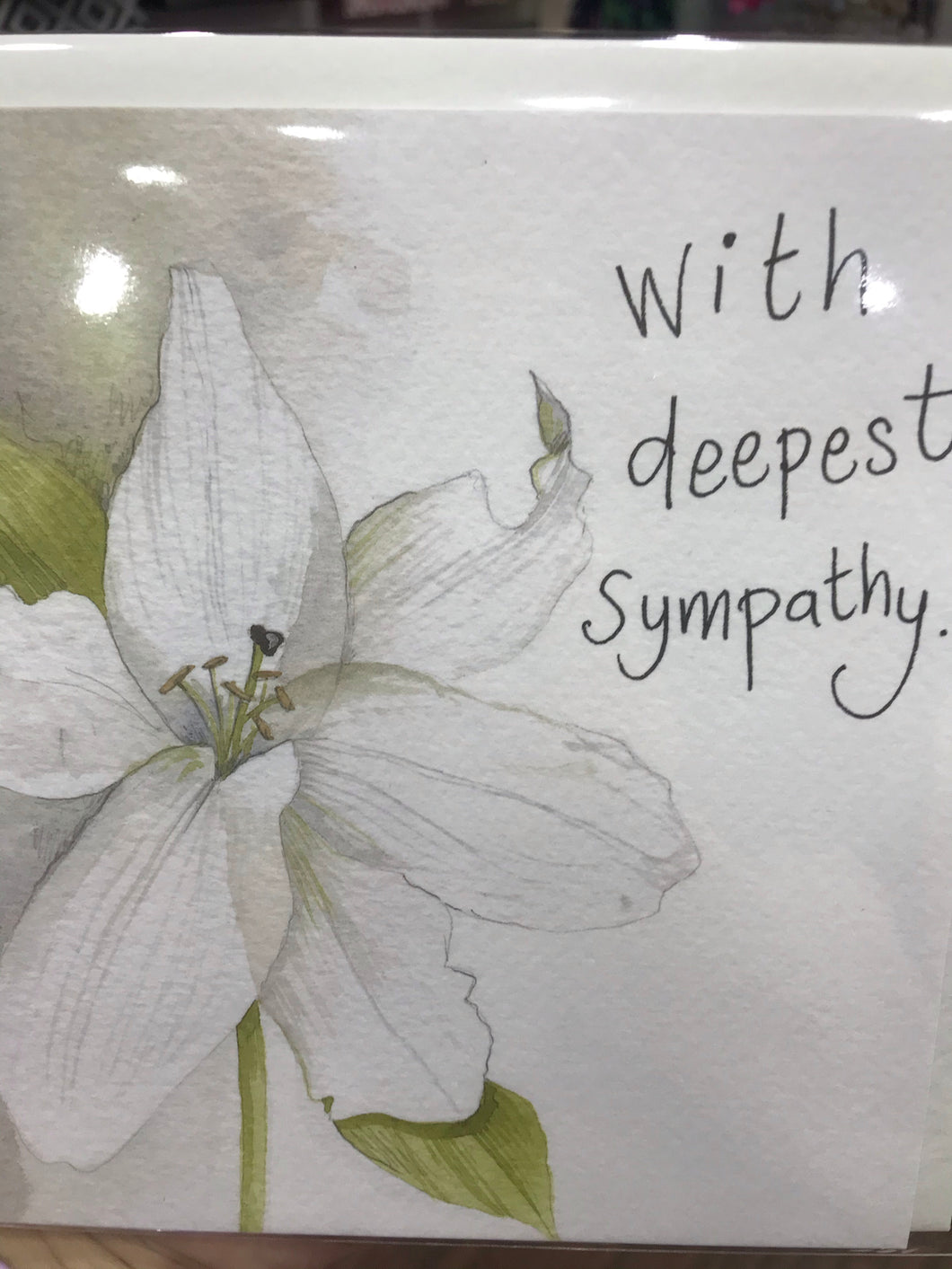 With deepest sympathy card