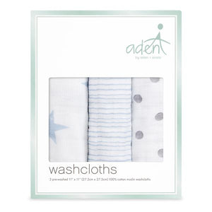 aden + anais - Washcloths 3 Pk - Dapper