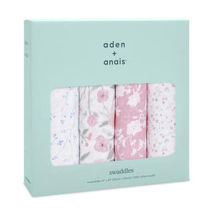 aden + anais - 4 Pack Classic Swaddle - Ma Fleur
