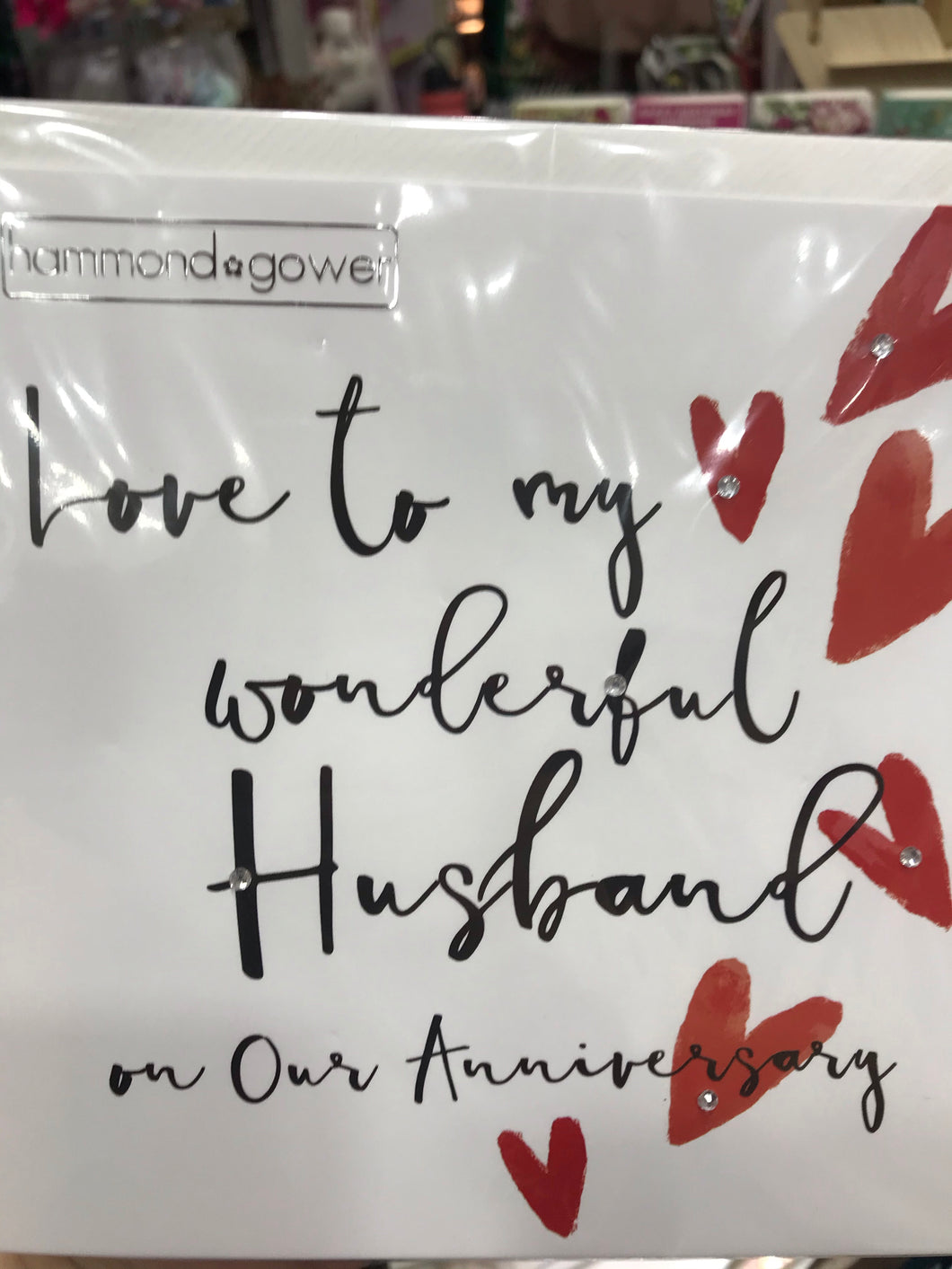 Love to my wonderful husband on our anniversary card