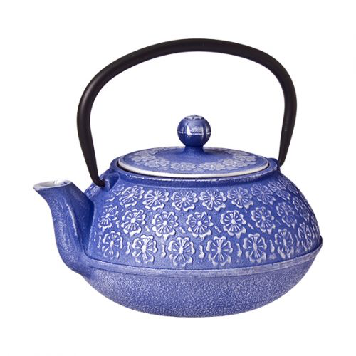Teaology Cast Iron Tea Pot - 900ml - Cherry Blossom Purple