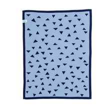 Load image into Gallery viewer, All4Ella Knitted Blanket - Triangle Blue
