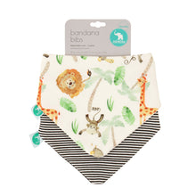 Load image into Gallery viewer, All4Ella - Bandana Bibs 2pk - Reversible - Jungle
