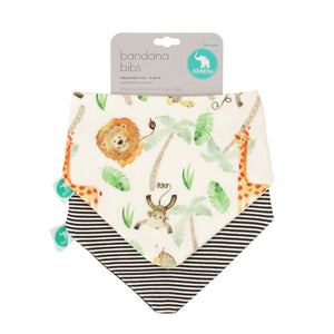 All4Ella - Bandana Bibs 2pk - Reversible - Jungle