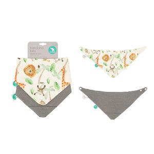 All4Ella - Bandana Bibs 2pk - Reversible - Jungle