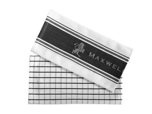 Maxwell & Williams Epicurious Tea Towel 50x70cm Set of 2 - Charcoal
