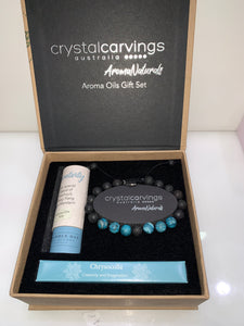 Crystal Carvings Australia Aroma Naturals Aroma Oils Gift Set - Chrysocolla (Creativity and Imagination)