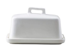 Epicurious Butter Dish White Gift Boxed